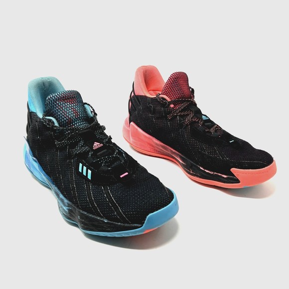Adidas Mens Dame Ima Visionary Black Blue Pink Basketball Shoes
